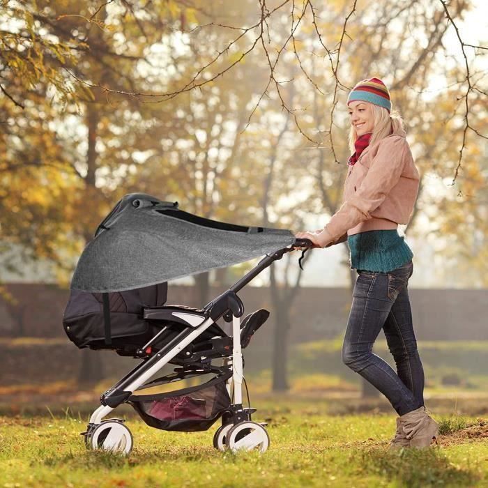 Auvent Pare-soleil Universel Pour Poussette - Tissu Oxford Résistant, Protection UV Pour Bébé En Balade