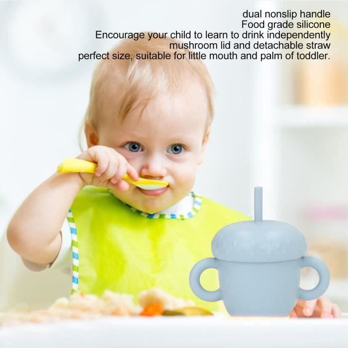 Tasse à siroter pour bébé pour enfants avec paille intégrée
