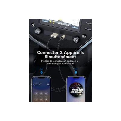 Adaptateur Usb Bluetooth 5.0, Émetteur-Récepteur Bluetooth 2 En 1 Avec Écran Lcd, Prise En