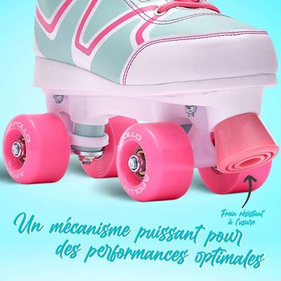 Paire De Roller Quads Enfant - Vert Fluorescent - Taille Inconnue - Occasion