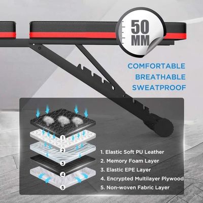 Banc De Musculation Pliable YOLEO 7 En 1 - Réglable Inclinable - Pour Fitness Maison - Entraînement Complet