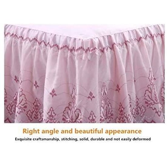 Cache Sommier Dentelle Volants Jupe De Lit Bebe Bande Elastique Anti Glisse Couvre Sommier Lit Anti Poussiere Resp579 Cdiscount Maison