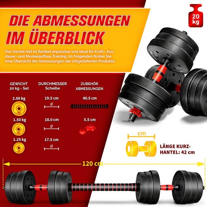 Haltères néoprène musculation et fitness GladiatorFit (lot de 2