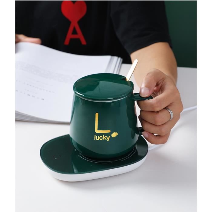 Tasse à café en céramique LUCKY avec sous-verre thermostatique pour boire,  du thé, du café