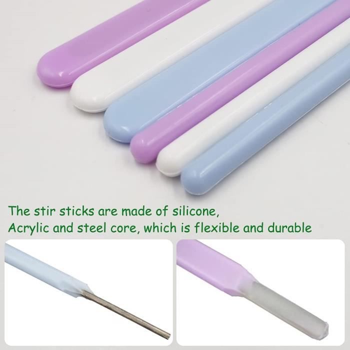 6Pcs Silicone Stir Sticks Resin Mix Sticks Facial Make Up Stirring