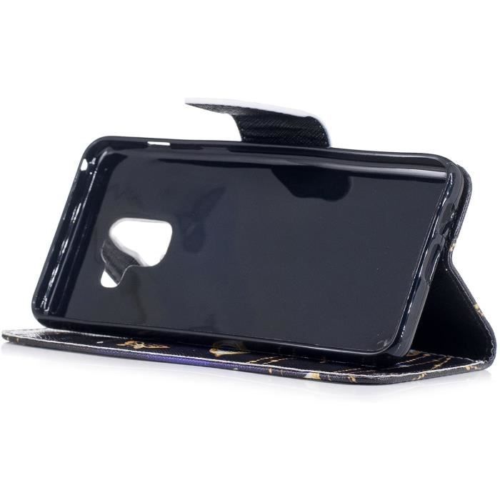 Etuis Samsung Galaxy A8 2018 Cuir Pochette Etanche Coque Portable Galaxy A8 2018 Samsung Housse Rabat Etui Clapte Samsung A8TP Cdiscount Telephonie