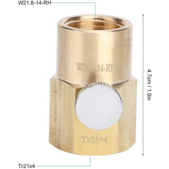 Adattatore CO2 Per Ricarica Bombole | Connettore Soda Da W21.8-14 A TR21-4 | Kit Completo Con Chiavi | Per Regolatori CO2 - 4