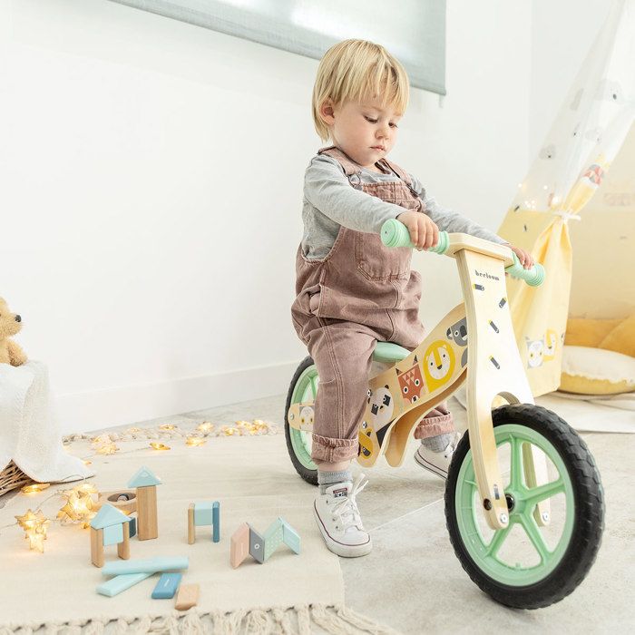 Beeloom wild bike Velo sans pedale en bois draisienne enfants vert 2 ans Cdiscount Jeux Jouets