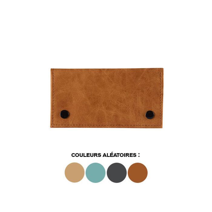 Pochette à Tabac En Cuir Marron - Fermeture Magnétique, Pliable, Plusieurs Compartiments - Pour Tabac à Rouler, Portable