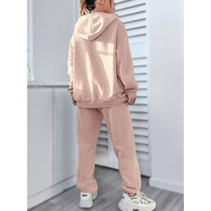 Ensemble Jogging Femme,Ensemble Sweat à Capuche et Pantalon de Survêtement,2  Pièces Suit Chaude Couleur Unie Yoga Fitness-Abricot Abricot - Cdiscount  Prêt-à-Porter