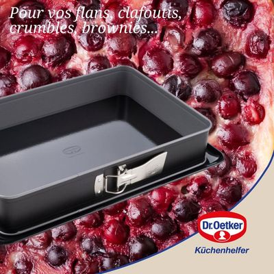 Dr. Oetker Moule à Charnière Rectangulaire 42x29 Cm Avec Couvercle – Lasagnes & Gâteaux