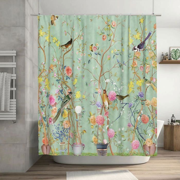 Rideau De Douche avec Fleurs | Mon Rideau De Douche