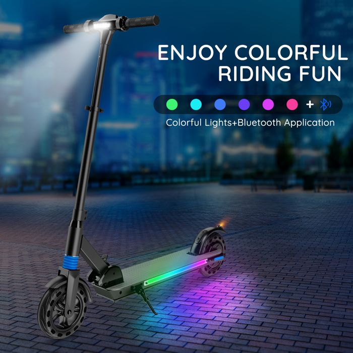 Trottinette électrique Pliable 8" - Moteur 500W, 25 Km/h, Autonomie 15 Km, Pneus Increvables, Pour Ados Et Adultes