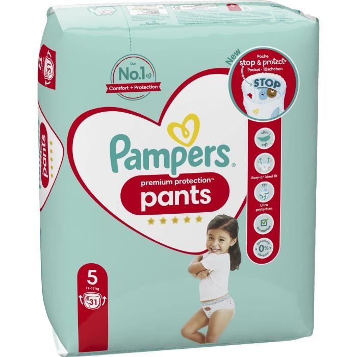 Pants Pampers Premium Protection Taille 4, 31 pants. - Pampers