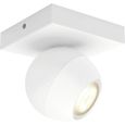 Spot de plafond LED Philips Lighting Hue White Amb. Buckram Spot 1 flg. weiß 350lm inkl. Dimmschalter 871951433922400 G-0