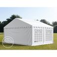 Tente de réception TOOLPORT 5x5m - Barnum tonnelle PVC 500g/m² - Blanc imperméable-0
