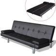 E-CO Super Moderne- Canapé-lit Clic-clac contemporein - Canapé d'angle Scandinave Sofa réversible -Canapé à Lit réglable régla3476-0