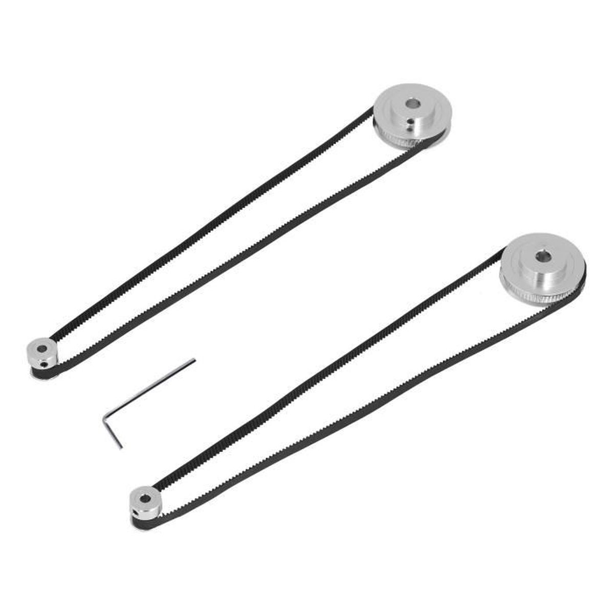 Lot De 12 Poulies GT2 10mm (alésage 5mm) En Aluminium - Pour Courroie Crantée, Imprimantes 3D, CNC, Fraiseuses - Transmission Précise Et Silencieuse