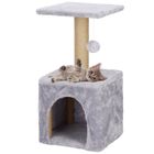 Arbre à chat - Springos® - 62 cm - Niche intégrée - Jouet suspendu - Poteau en sisal