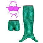 AmzBarley Filles Maillot de Bain Bikini 3 Pièces Queue de Sirène pour Fille Enfant Princesse Tenue de Plage Fête Cosplay Costume