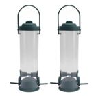 Vvikizy mangeoire à oiseaux sauvages Vvikizy Mangeoire à tubes pour oiseaux Mangeoire à oiseaux en plastique jardin anti-oiseaux