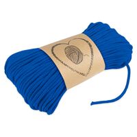 Corde macramé 5mm x 50m - Ficelle Corde Fil Macrame Coton trapilho cordelettes Couture Coton avec âme Bleu