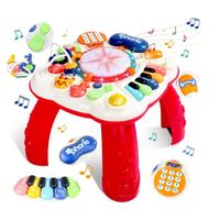  Activité Bébé - Jouet Bebe 1 an - Table Enfant Jouet Jeux Enfant 1 2 3 Ans Instrument de Musique Bébé avec Lumières et Musique Jeux