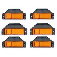 6x LED Côté Contour 24V Orange Ambre Marqueur Feux avec Supports Camion Remorque Krone Camionnette