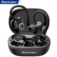 Ecouteurs Bluetooth Blackview Airbuds 60 Bluetooth 5.3 Sans fil Sport avec ENC mic et Boîtier de charge,IPX4 étanche - Noir