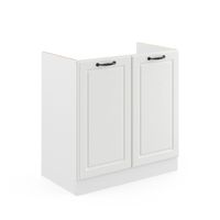 Vicco meuble bas sous-évier R-Line, Blanc campagne, 80 cm sans plan de travail