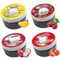 RMAN® Shiazo Shisha Premium Vapeur Pierre Tabac 4 Saveurs De Mélange De Fruits, Narguilé Pierre Granules Alternative Au Tabac sans