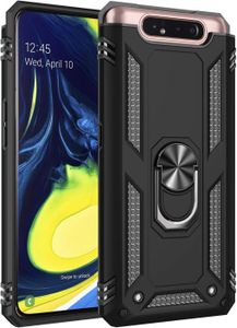 ACCESSOIRES SMARTPHONE Coque Noire Anti-choc avec Verre Trempé 9H pour Samsung Galaxy A80/A90 - étui de Protection Robuste Avec Support Bumper