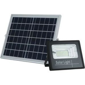 Projecteur solaire led 60w dimmable avec détecteur (panneau solaire +  télécommande inclus) - blanc froid 6000k - 8000k - silamp - La Poste