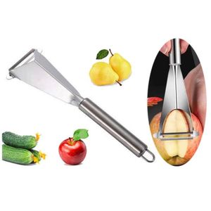 Econome,Éplucheur de légumes domestique à manche rond,couteau à éplucher 2  couleurs,1 pièce,raboteuse de fruits à - GRAY[D68432] - Cdiscount Maison