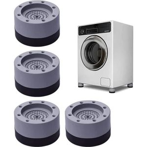 DIAMOEN EVA 8PCS Machine à Laver Pads Shock Mat Réfrigérateur Tapis de Bruit Anti-Vibrations antidérapante Tapis Noir 