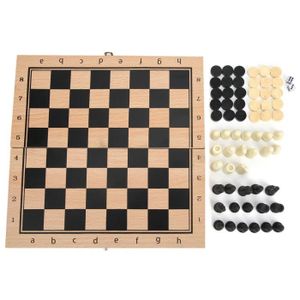 JEU SOCIÉTÉ - PLATEAU Jeu d'échecs interactif portable en bois 3-en-1 - 