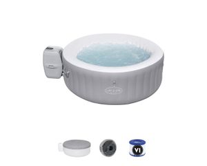 SPA COMPLET - KIT SPA BESTWAY Spa gonflable rond Lay-Z-Spa® St Lucia Airjet™ 2 à 3 personnes, 170 x 66 cm, 110 jets d'air