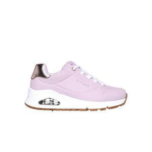 BASKET Chaussures Femme - SKECHERS Uno - Rose - Lacets - 