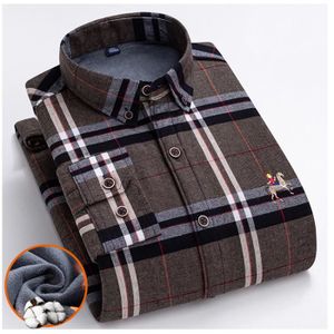 CHEMISE - CHEMISETTE Chemise Homme Polaire Hiver Col revers Manches longues Chaude Casual