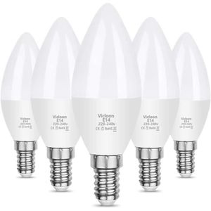 AMPOULE - LED Ampoule LED E14, 5 pièces Bougie LED C37 E14, ampo