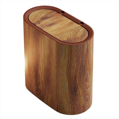 Poubelle à Pédale de Luxe de 10 L pour Salle de Bain, Poubelle de Cuisine Étanche de Grande Capacité avec Couvercle à Pression - Maison