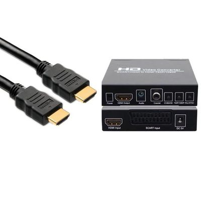 AIFHDAUF Convertisseur péritel vers HDMI avec câble HDMI entrée péritel  Sorti 727238971765