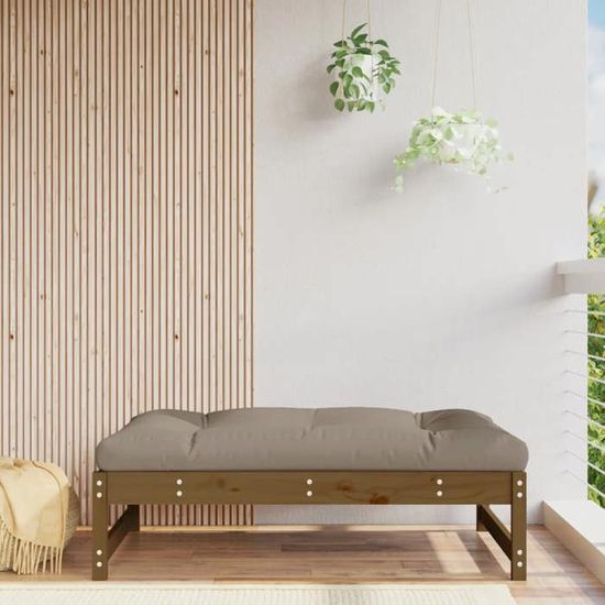 Repose-pied Jardin En Pin Imprégné - Table Basse Ou Tabouret Extérieur | 62x30x32 Cm, Design Modulaire - 7