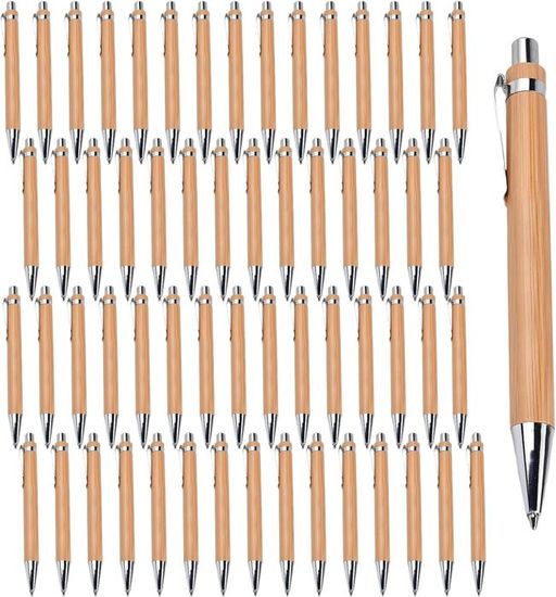 Boite de 25 stylos bille P1 noir tube transparent - MILAN