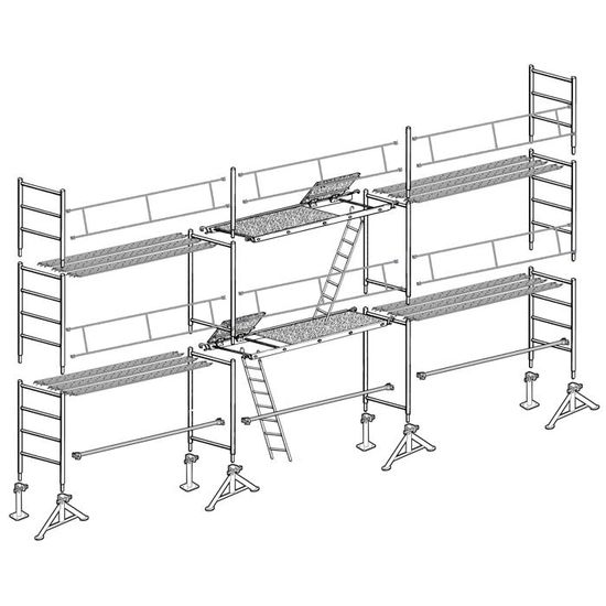 echafaudage 49 de macon 60m complet cdiscount bricolage