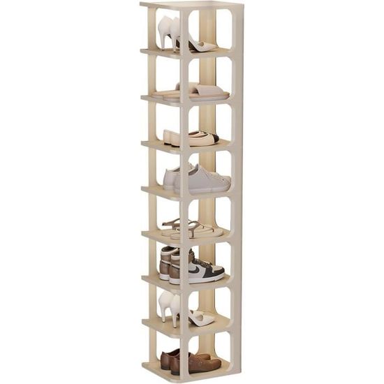 Étagère à Chaussures Suspendue 10 Niveaux - 20x30x125 Cm, Pliable, Pour Placard Ou Penderie