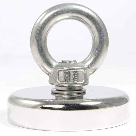 Aimant Néodyme N35 Enduit Caoutchouc Avec Poignée Bleue - Diamètres 43/66/88 Mm, Neuf