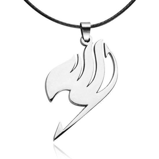 Collier Pendentif Fairy Tail Anime – Symbole Officiel En Alliage Argent – Chaîne 55 Cm De Qualité
