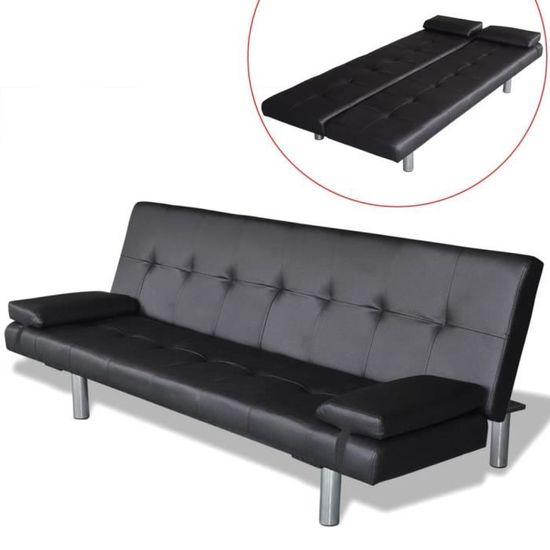 E-CO Super Moderne- Canapé-lit Clic-clac contemporein - Canapé d'angle Scandinave Sofa réversible -Canapé à Lit réglable régla3476
