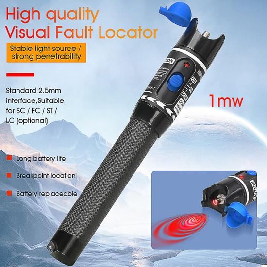Ekoptic LR-50 Stylo Optique FTTH VFL 30mW - Localisateur Visuel Défauts Fibre Optique Jusqu'à 30km